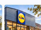 Lidl winkel in een winkelomgeving